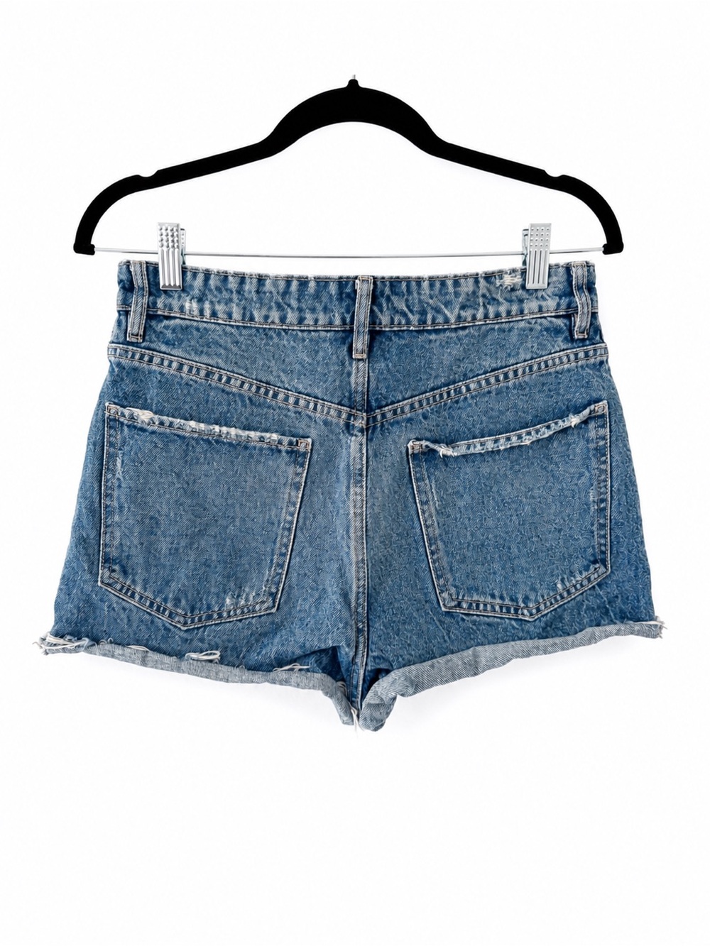 Zara High Rise Button Fly Cutoff Denim Shorts — Size 6 — 4365/201/400